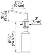 Dozatorius Franke Novita, integruojamas, 300ml