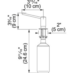 Dozatorius Franke Novita, integruojamas, 300ml