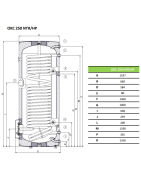 Netiesioginio šildymo vandens šildytuvas Dražice OKC 250 NTR/HP