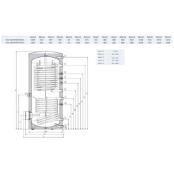 Netiesioginio šildymo vandens šildytuvas Dražice OKC 500 NTRR/HP