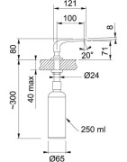 Dozatorius Franke Sinos, nerūdijančio plieno spalvos, 250ml