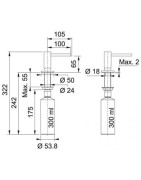 Dozatorius Franke Active Plus, juodos spalvos, 300ml
