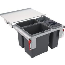 Šiukšliadėžė Franke Sorter Garbo 60-3, 1x8l + 1x12l + 1x18l