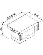 Šiukšliadėžė Franke Sorter Garbo 60-2, 2x18l