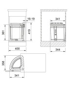 Šiukšliadėžė Franke Sorter Pivot, 27l, tvirtinama prie durelių