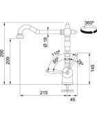 Plautuvės maišytuvas Franke Old England, įvairių spalvų