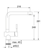 Plautuvės maišytuvas Franke Samoa, chromo spalvos