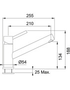Plautuvės maišytuvas Franke Taros, nerūdijančio plieno korpusas