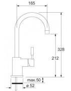 Plautuvės maišytuvas Franke BAT650, nerūdijančio plieno spalvos