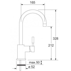 Plautuvės maišytuvas Franke BAT650, nerūdijančio plieno spalvos