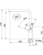 Plautuvės maišytuvas Franke Argos, chromo spalvos