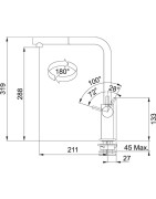 Plautuvės maišytuvas Franke Argos, su ištraukiama žarna