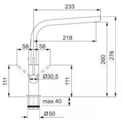 Plautuvės maišytuvas Franke Sinos, chromo spalvos