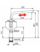 Plautuvės maišytuvas Franke Sinos, su ištraukiama žarna