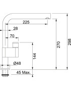 Plautuvės maišytuvas Franke Grammy, nerūdijančio plieno spalvos