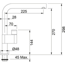 Plautuvės maišytuvas Franke Grammy, nerūdijančio plieno spalvos