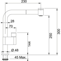 Plautuvės maišytuvas Franke Grammy, nerūdijančio plieno spalvos