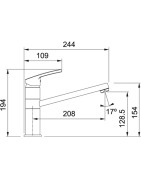 Plautuvės maišytuvas Franke Pio, chromo spalvos