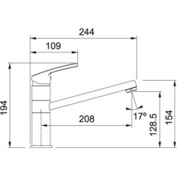 Plautuvės maišytuvas Franke Pio, juodos spalvos