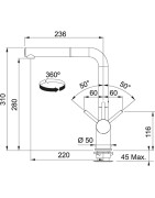 Plautuvės maišytuvas Franke Active Plus, įvairių spalvų