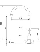 Plautuvės maišytuvas Franke Ambient, chromo spalvos