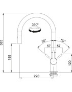 Plautuvės maišytuvas Franke Active Neo, su ištraukiama žarna