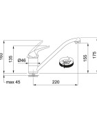 Plautuvės maišytuvas Franke Novara Eco, chromo spalvos