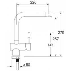 Plautuvės maišytuvas Franke Samoa, nerūdijančio plieno spalvos