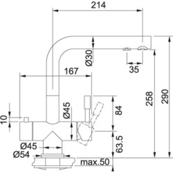 Plautuvės maišytuvas Franke Wellfresh 110, su filtru