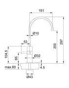 Plautuvės maišytuvas Franke Wellfresh 150, filtruotam vandeniui