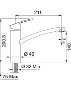 Plautuvės maišytuvas Franke Smart, nerūdijančio plieno spalvos