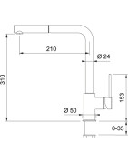 Plautuvės maišytuvas Franke Sirius, su ištraukiama žarna