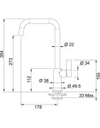 Plautuvės maišytuvas Franke Elegance, umbra spalvos
