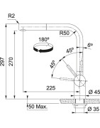 Plautuvės maišytuvas Franke Atlas Neo, su ištraukiama žarna