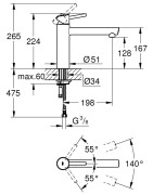 Plautuvės maišytuvas Grohe Concetto, plieno spalvos