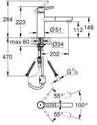 Plautuvės maišytuvas Grohe Concetto, plienas, ištraukiama žarna