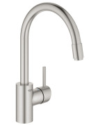 Plautuvės maišytuvas Grohe Concetto, plienas, ištraukiama žarna