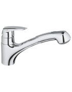 Plautuvės maišytuvas Grohe Eurodisc, su ištraukiama žarna