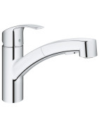 Plautuvės maišytuvas Grohe Eurosmart, su ištraukiamu dušeliu