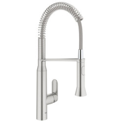 Plautuvės maišytuvas Grohe K7, ištraukiama žarna, plienas