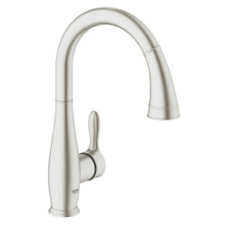 Plautuvės maišytuvas Grohe Parkfield, plienas, ištraukiama žarna