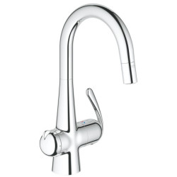 Plautuvės maišytuvas Grohe Zedra, chromas, su dugno vožtuvu