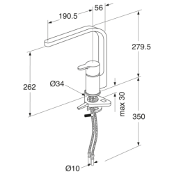 Plautuvės maišytuvas Gustavsberg Nordic 3, chromuotas