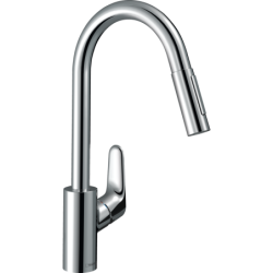 Plautuvės maišytuvas Hansgrohe Focus M41, ištraukiama žarna