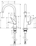 Plautuvės maišytuvas Hansgrohe Talis M51, chromas