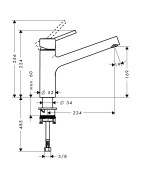 Plautuvės maišytuvas Hansgrohe Talis S M52, chromas