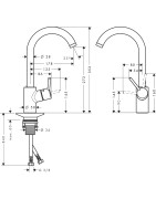 Plautuvės maišytuvas Hansgrohe Talis S2 M52, chromas