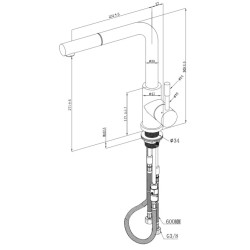 Plautuvės maišytuvas Villeroy&Boch Steel Shower, plienas
