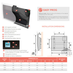 Infraraudonųjų spindulių radiatorius Atlantic SOLIUS WiFi 1000W