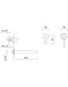Praustuvo maišytuvas Giulini Futuro 6520-25, sieninis, juodas
